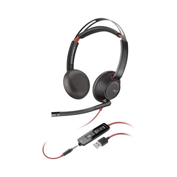 Poly Blackwire C5220 (80R97AA) &mdash; Гарнітура дротова, 2 динаміка, USB-A + Jack 3.5 мм 2458631 фото