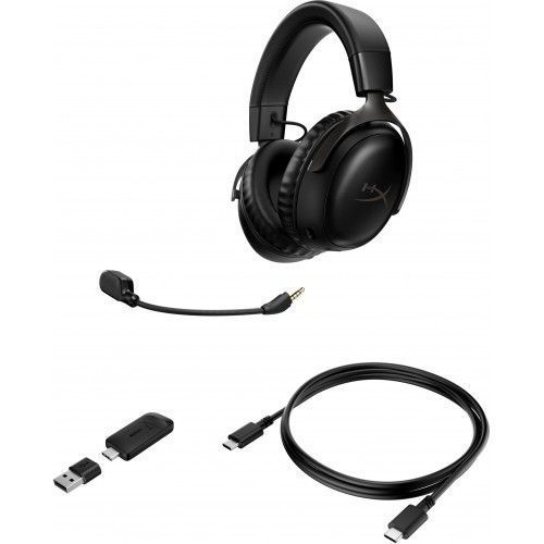 Гарнитура игровая HyperX Cloud III, WL/USB-A/USB-C, черный 2927 фото