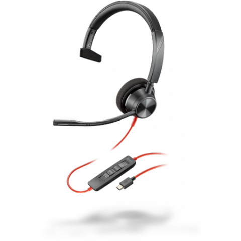Plantronics Poly BlackWire C3310, BW3310 USB-С, (214011-01) дротова Mono гарнітура 2429 фото